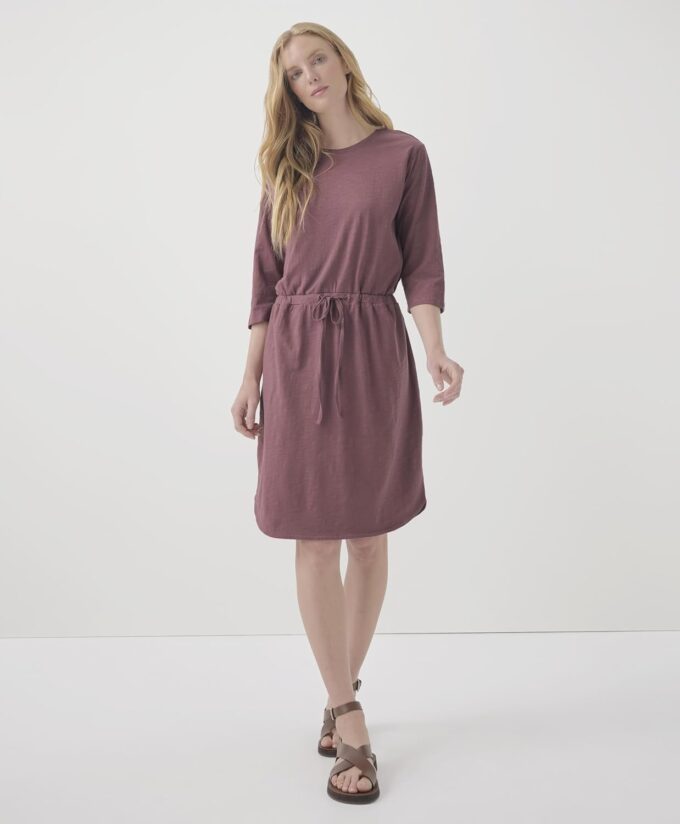 Pact Organic Cotton Women's Relaxed Tie Waist Dress – Bild 2