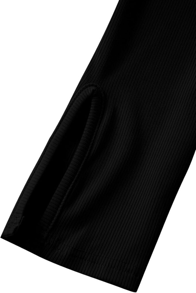 Rooscier Women's V Neck Long Sleeve Side Split Sexy Bodycon Cocktail Mini Dress – Bild 6