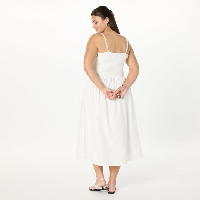 The Drop Women's Robyn Mixed Media Spaghetti Strap Midi Dress – Bild 6