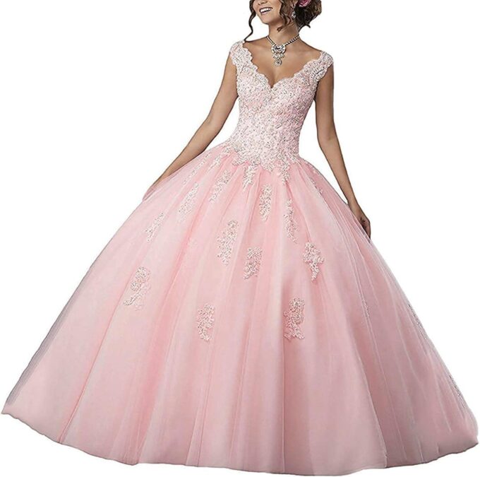 QXMYOO Ball Gown Quinceanera Dresses Sweet 16 Prom Party Princess Dress for Teens