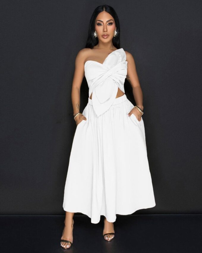 Midi Dresses for Women Casual Summer Sundresses Vacation Outfits Spaghetti Strap Smocked Women Maxi Dress with Pockets – Bild 2