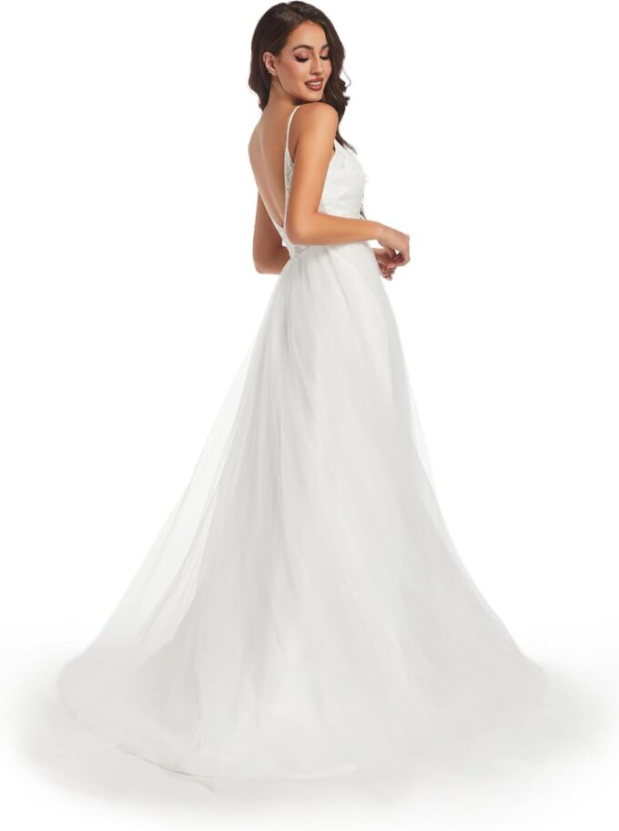 Wedding Dresses for Bride Unique Lace Beautiful Layers Tulle A Line Dreamy Beach Wedding Gowns – Bild 6