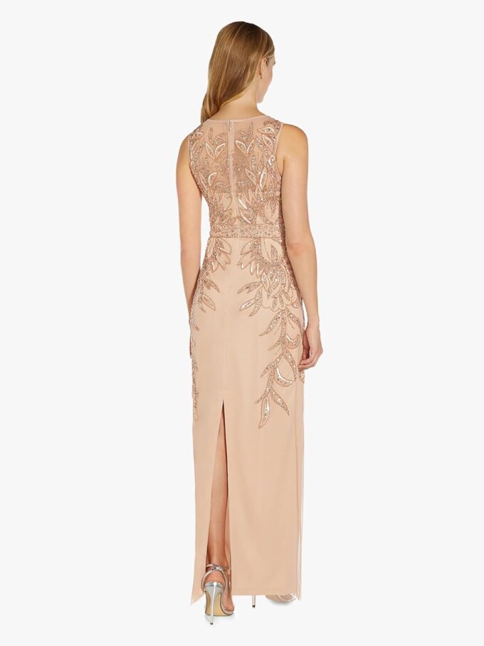 Adrianna Papell Women's Beaded Column Long Dress – Bild 5