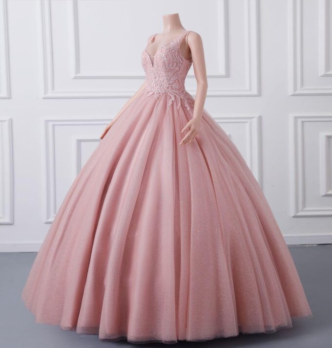 Engerla Women's Beading Sweetheart Ball Gown Tulle Layed Long Quinceanera Dress – Bild 6