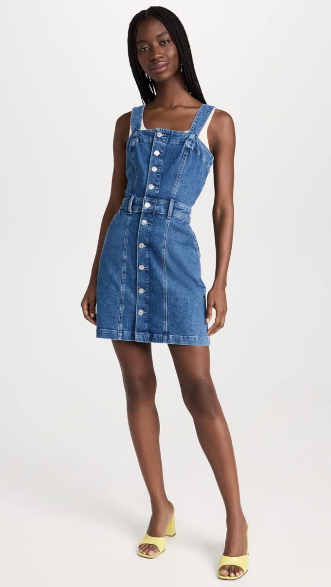 PAIGE Women's Maddy Denim Dress – Bild 2