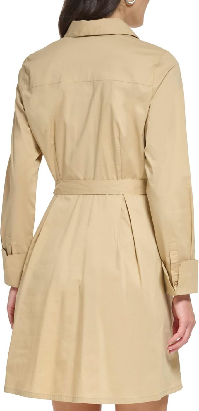 DKNY womens Cotton Collar Shirt Dress – Bild 3