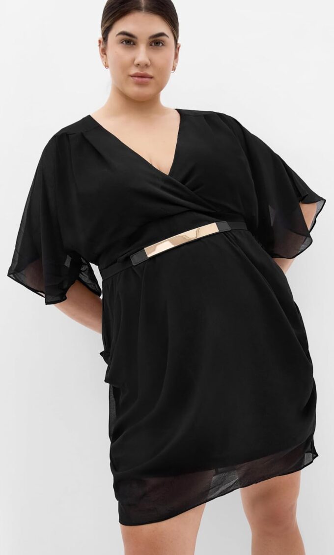 City Chic Women's Plus Size Dress-Sequin Wrap – Bild 5