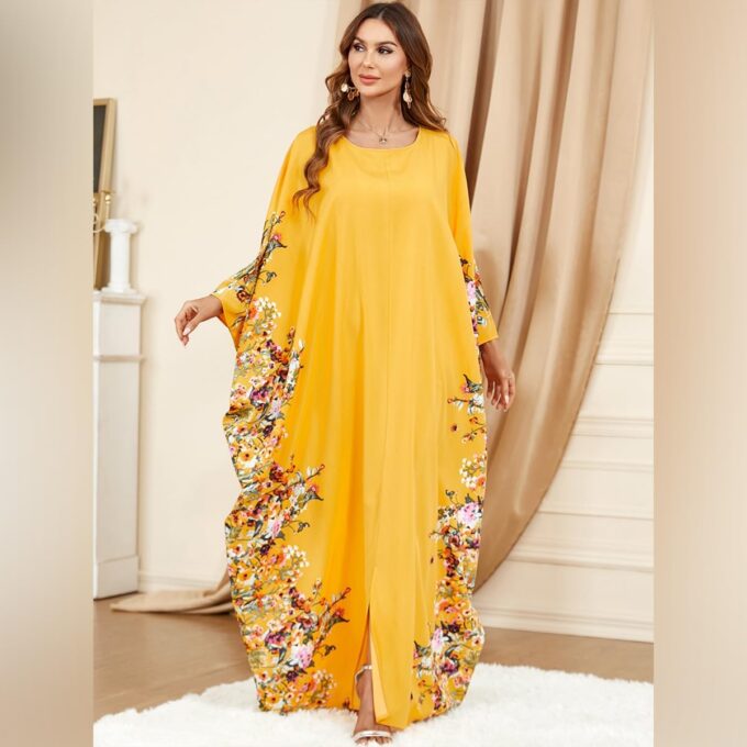 ODIZLI Muslim Abaya for Women Long Dresses Dubai Pendant Bat Sleeves Turkey African Caftan Vest – Bild 4