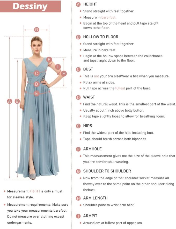 Dessiny Women’s Double V Neck Short Bridesmaid Dresses 2024 Ruched Waist A Line Chiffon Formal Cocktail Party Dress DE58 – Bild 7