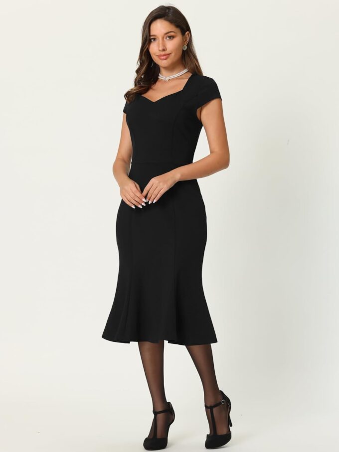 Women's 50s Vintage Dresses Midi Mermaid 1950s Dress – Bild 3