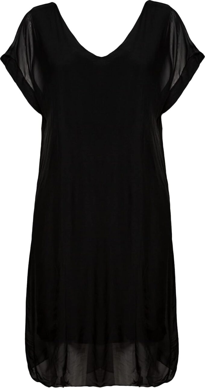 M Made in Italy Women's Simple Elegant Short Sleeve Shift Dress – Bild 3