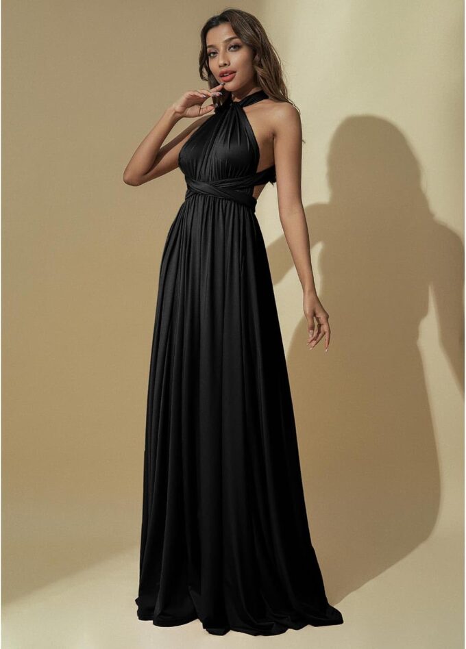 GORAIS Women Infinity Dress for Bridesmaid Long Evening Maxi Wrap Dresses Convertible Prom Wedding Gown – Bild 7