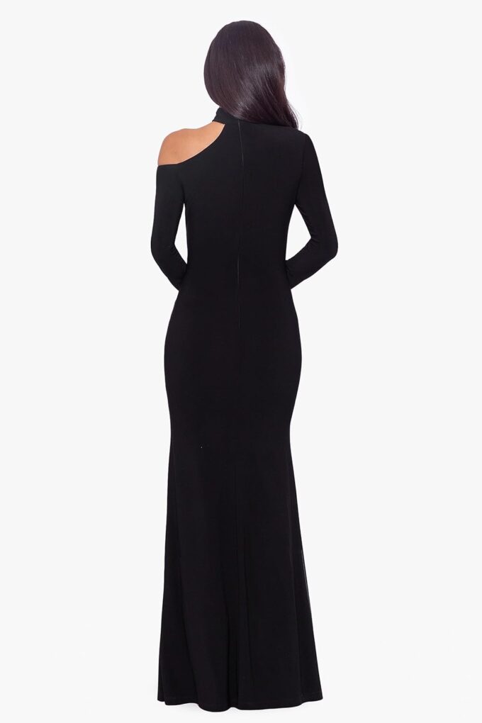 Xscape Women's Long Sleeve One Shoulder Cutout Dress – Bild 2