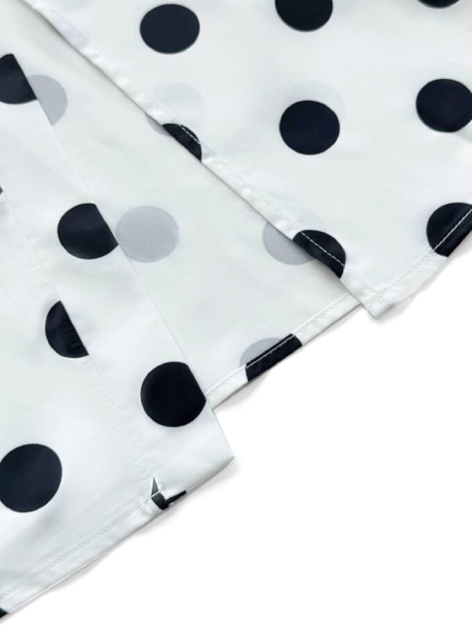 Summer Dresses for Women 2025 Elegant White Aline Midi Dress with Bow Side Pockets Polka Dot Cocktail Dress – Bild 7