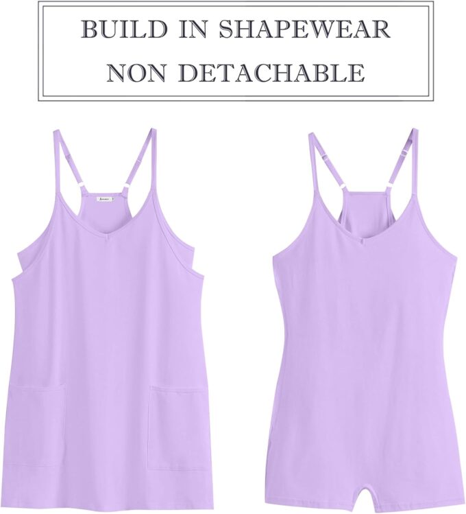 ANRABESS Women Athletic Dress Summer Tennis Workout Active Sports Mini Romper Dress Built in Shorts Travel Vacation Clothes – Bild 6