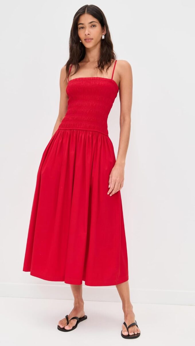Madewell Women's Poplin Smocked Maxi Dress – Bild 5
