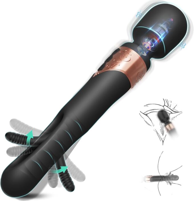 Dildo Vibrator Sex Spielzeug für die Frau, Vibration für Frauen Vibratorensets für Frauen Klitoris Sexspielzeug,Sex Toyset für Woman mit 10 * 7 Modus Paar-Vibratoren, Prostata Massagestab