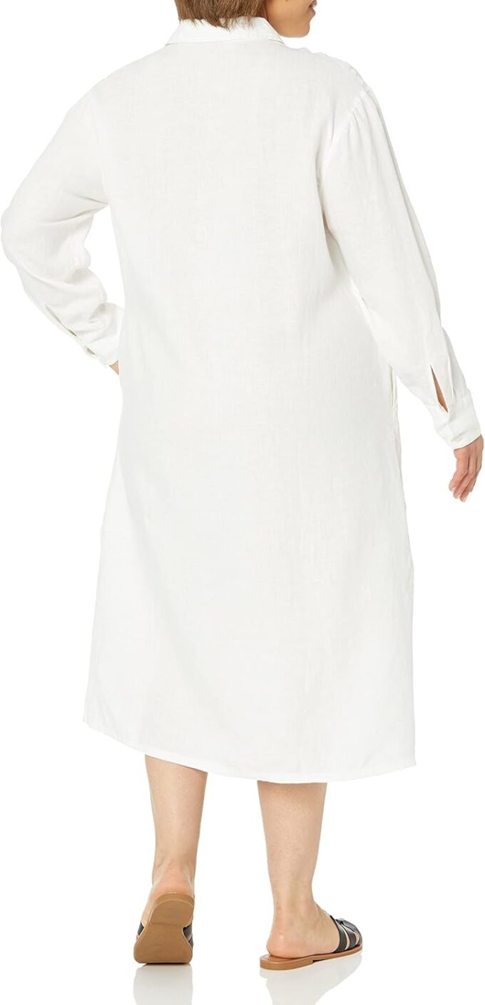 The Drop Women's Fiona Relaxed Linen Midi Shirt Dress – Bild 5