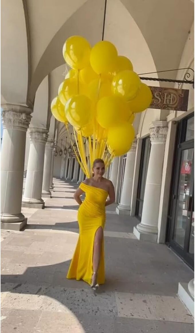 Women's Sexy Off Shoulder Bodycon Maxi Dresses Elegant High Split Club Party Long Dress – Bild 8