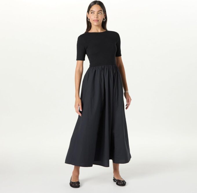 The Drop Women's Barrett Short Sleeve Mixed Media Dress – Bild 4