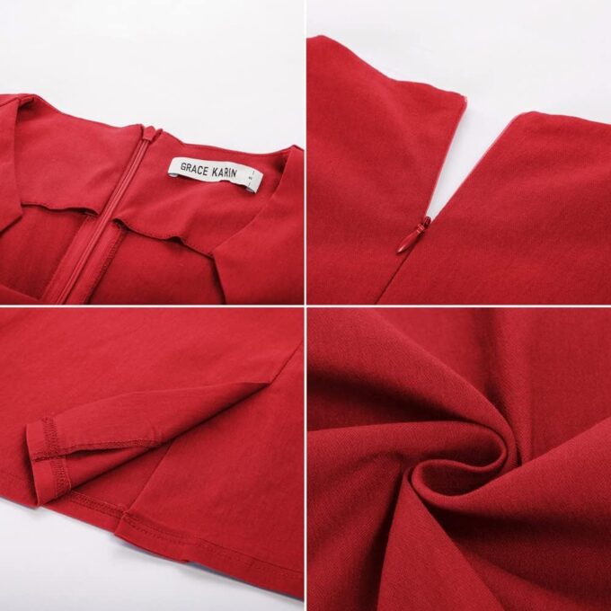 GRACE KARIN 50s Vintage Retro Rockabilly Kleid Bleistiftkleid Pencil Kleid Etuikleid Businesskleider CL8947 – Bild 5