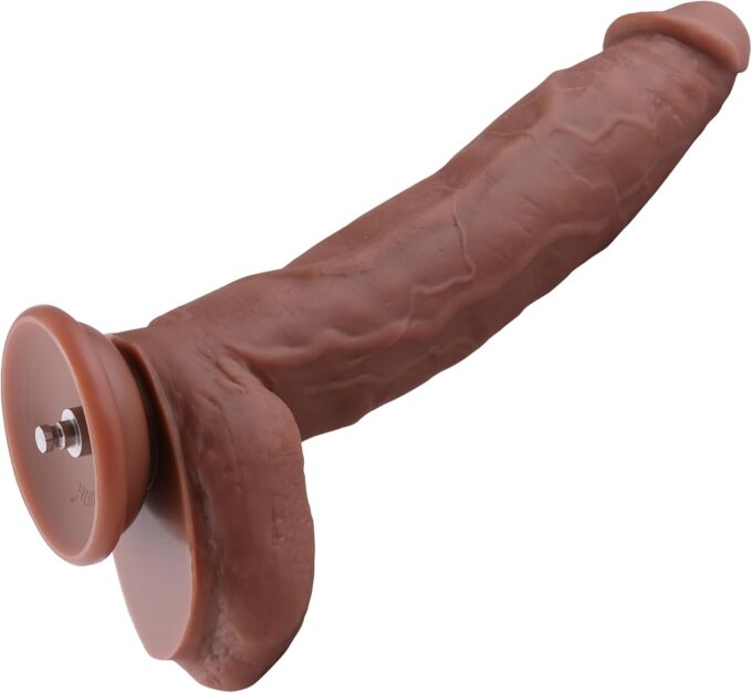 Hismith Riesen dildo 29.5cmbig dildo für fickmaschine, dildo groß mit KlicLok-System,Silikon dildo 24cm einführbare Länge, zweifache Dichte, Kaffeefarbener sexspielzeug