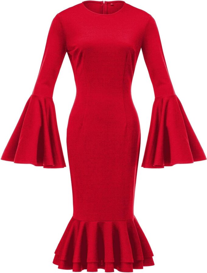 HongyuAmy Afrikanisches Damenkleid mit Ankara-Druck, traditionell, lässig, Kleidung