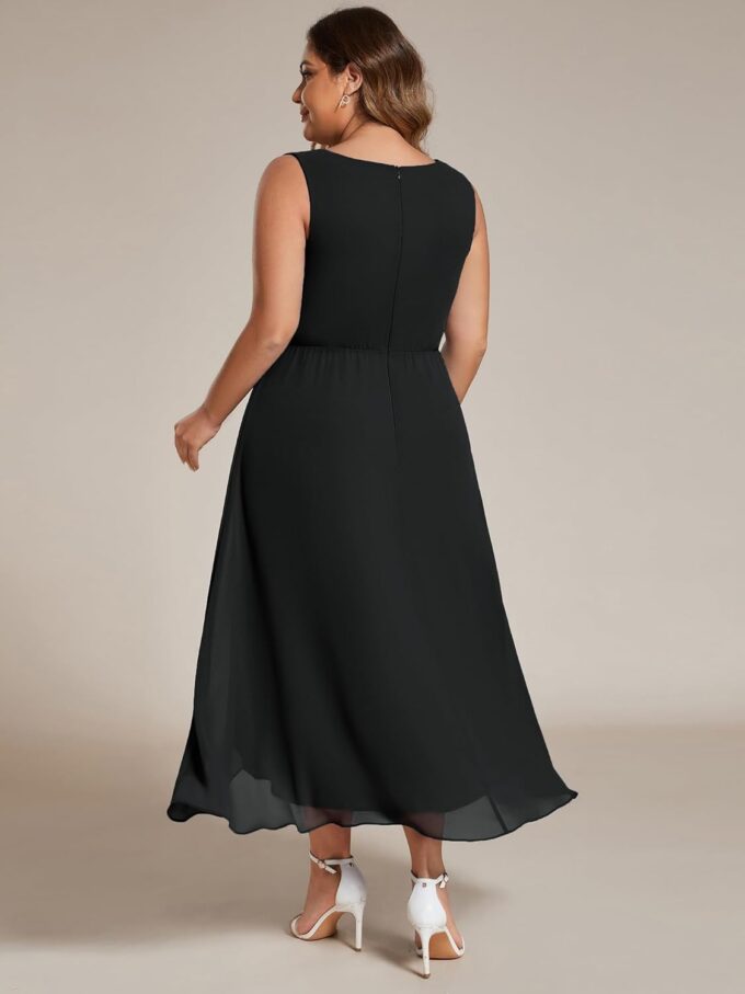 Ever-Pretty Women's Summer Chiffon Sleeveless V Neck Applique Plus Size High Low Formal Wedding Guest Dresses 41926-DA – Bild 2