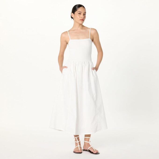 The Drop Women's Robyn Mixed Media Spaghetti Strap Midi Dress – Bild 4