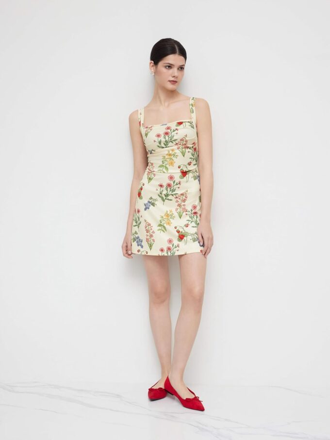 CIDER Women's Summer Floral Dress Square Neck Mini Dress Sleeveless Cute Sundress Party Dresses Trendy 2025 – Bild 5