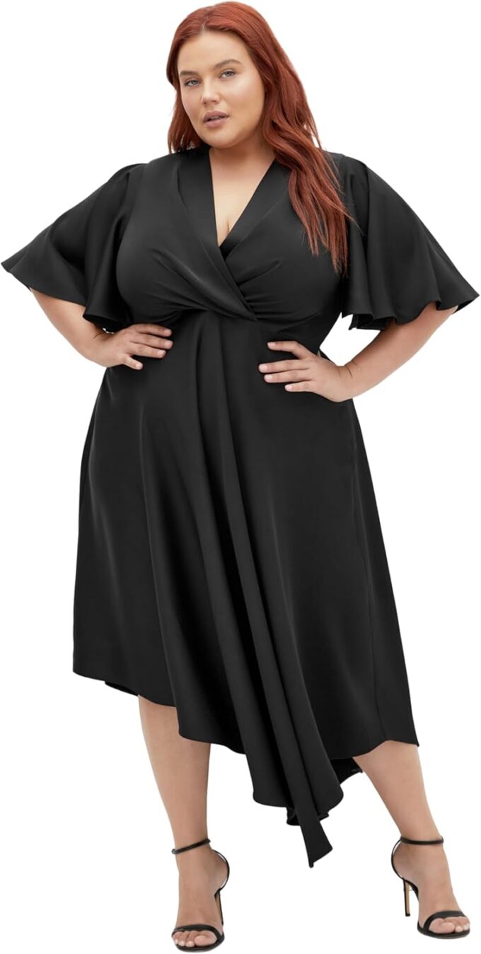 City Chic Women's Plus Size Dress - Scarlette Flutter