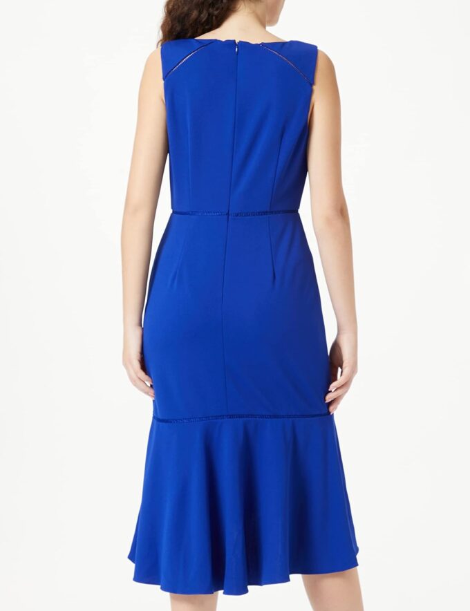 Adrianna Papell Damen Knit Crepe High-Low Flounce Sheath Dress Kleid – Bild 4