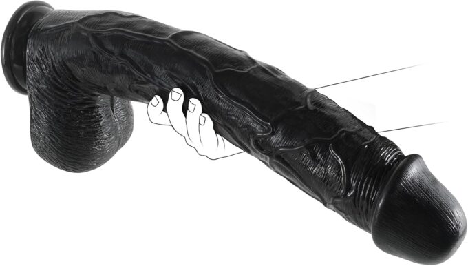 Shkanla 51.5 * 8.8cm Realistischer Dick XXL Dildo, Extra lange Riesen Monster Dildo mit Adern Bällen, riesiges großes gefälschter Penis Sexspielzeug für erfahrene Frauen Männer Vaginal Anal spiele