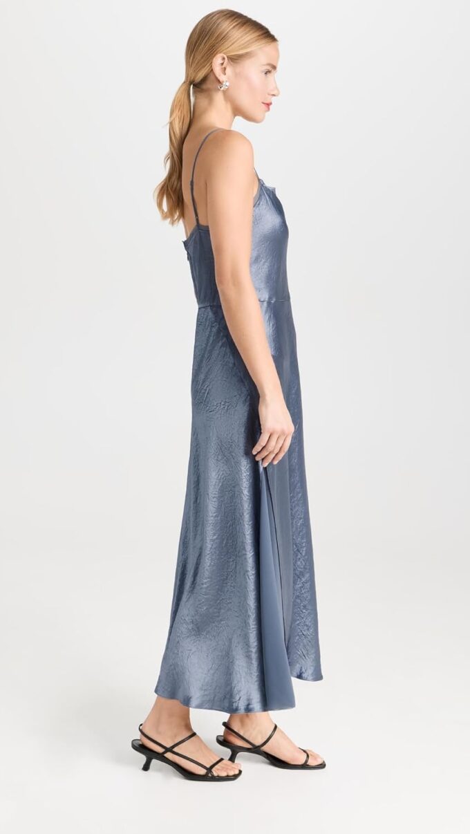 Vince Damen Sheer Panelled Slip Dress Kleid – Bild 4