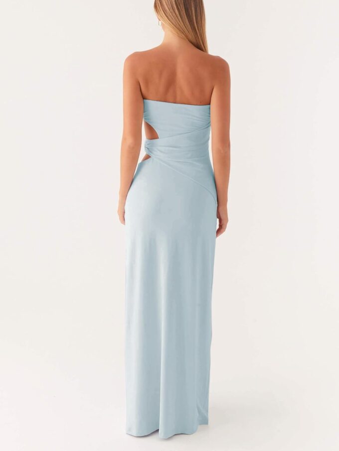 Cut Out Maxi Tube Dresses for Women Sexy Y2k Strapless Backless Bodycon Long Dress Summer Sleeveless Hollow Sundress – Bild 6