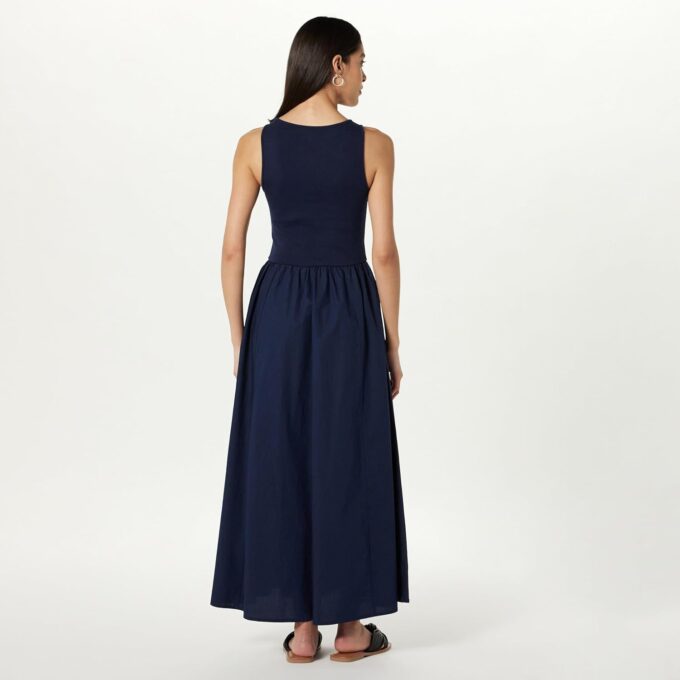The Drop Women's Dia Mixed Fabric Midi Tank Dress – Bild 2