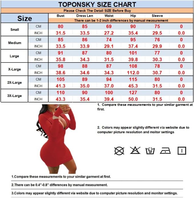 Front Zipper Bodycon Dress Party Long-Sleeve Club Dresses – Bild 7