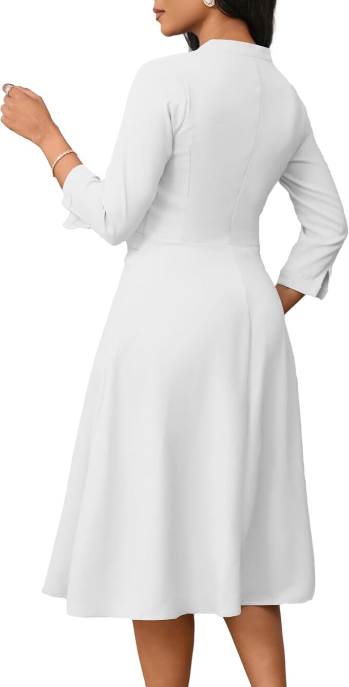 INR Dress for Women Dinner Dress Formal Fit and Flare Elegant Wedding Guest Cocktail Party and Work Dresses – Bild 6