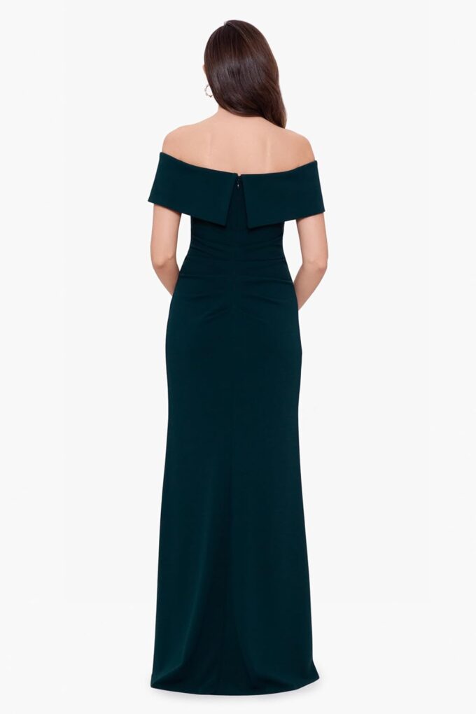 Xscape Women's Long Scuba Crepe Off-The-Shoulder Dress with Center Back Zipper – Bild 3