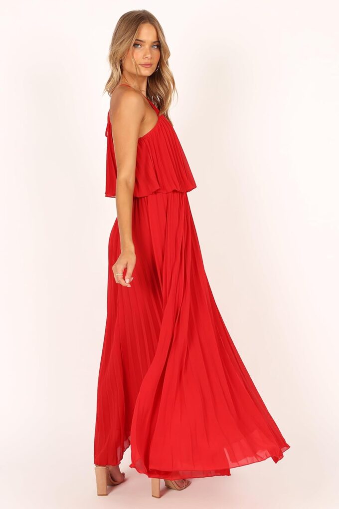 Petal & Pup Women's Gia Pleated Halterneck Maxi Dress – Bild 6