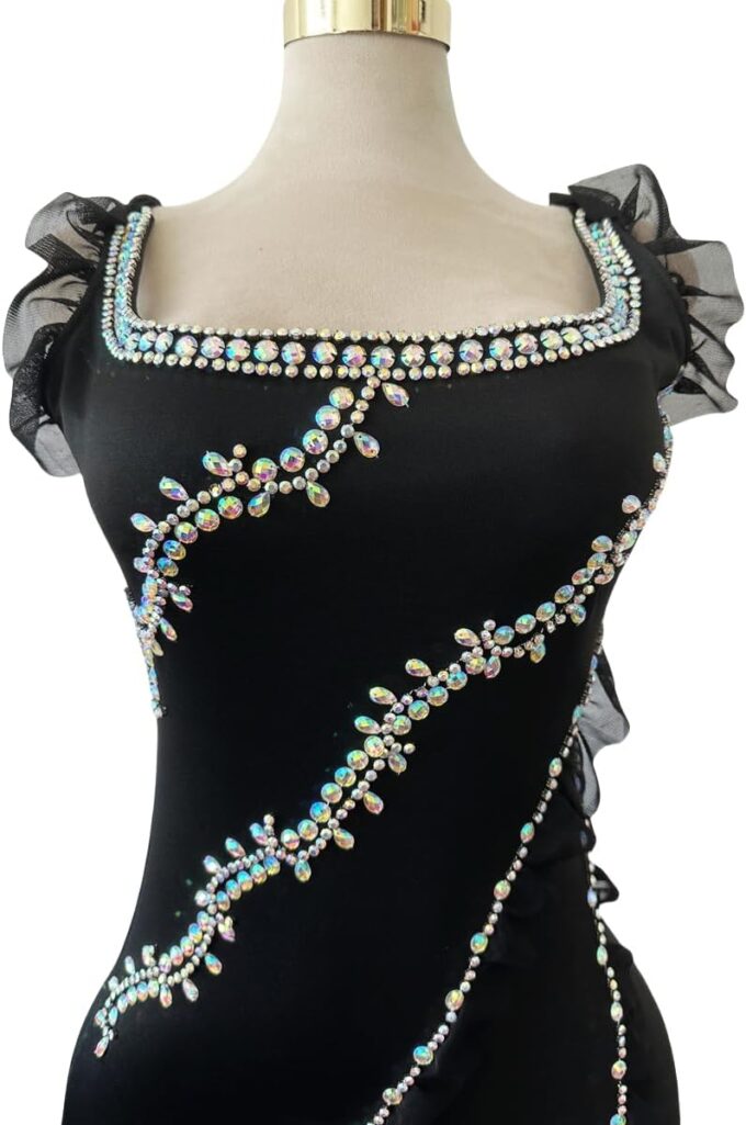 Women Sleeveless Dresses with Rhinestone Sewing Crystal Beads Decoration Party Club Prom Elastic Force Long Dress – Bild 2