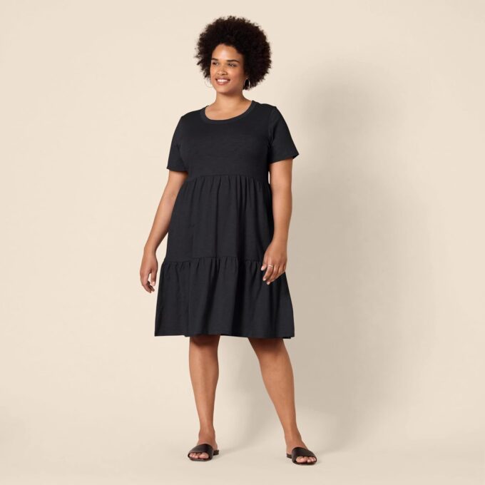 Amazon Essentials Women's Short-Sleeve Crewneck Tiered Dress – Bild 6