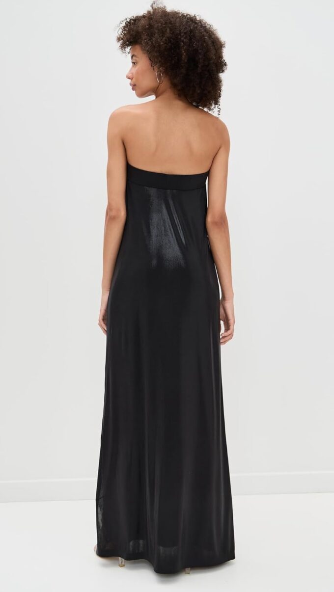 Norma Kamali Women's Strapless Tailored Side Slit Gown – Bild 3