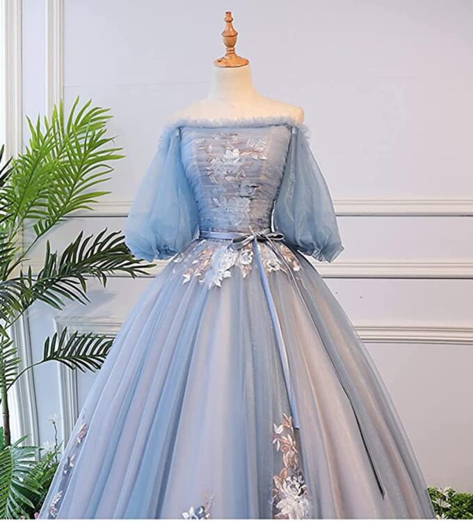 Women's Tulle Prom Gown A-Line Tiered Evening Party Dress Formal Pageant Dress – Bild 5