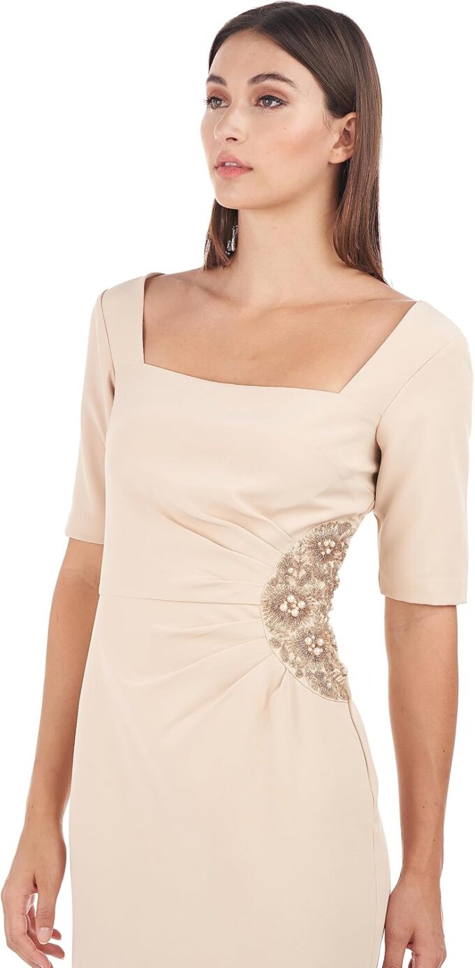 JS Collections Women's Ashley Draped Column Gown – Bild 2