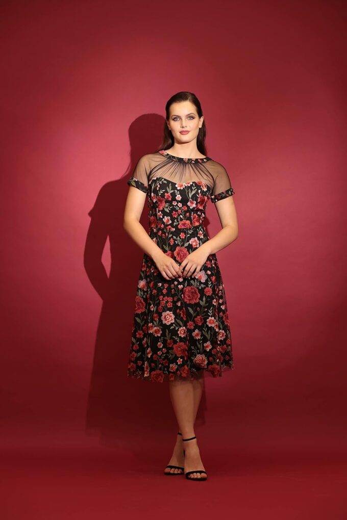 Maggy London Women's Illusion Dress Occasion Event Party Holiday Cocktail Guest of Wedding. – Bild 4
