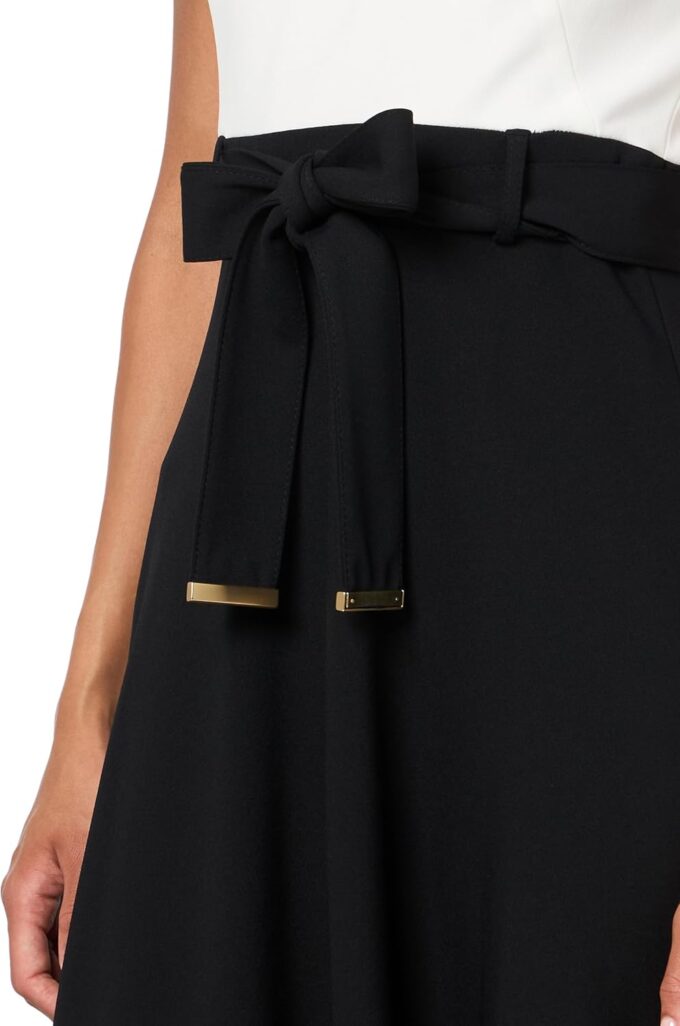 Calvin Klein Damen Basic Sleeveless Scuba Crepe Midi Dress Kleid – Bild 3