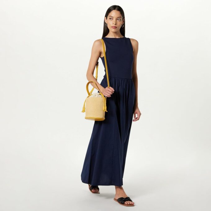 The Drop Women's Dia Mixed Fabric Midi Tank Dress – Bild 4