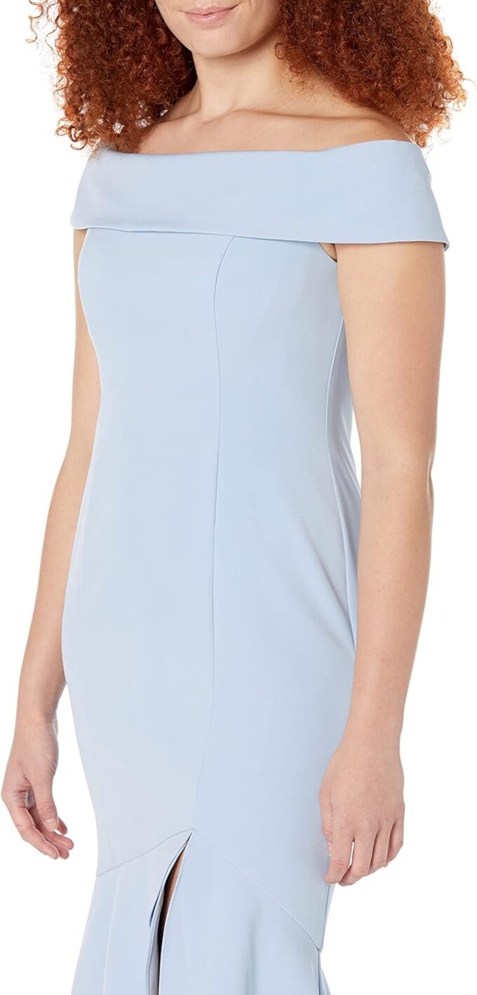 Adrianna Papell Women's Crepe Ruffle Gown – Bild 4
