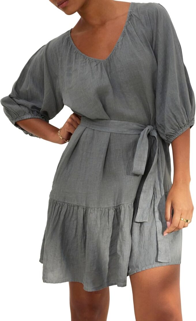 Velvet by Graham & Spencer Women's Kaylie Woven Linen Dress – Bild 5